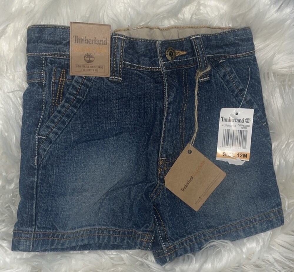 NWT Boy Denim Shorts 12 Months Adjustable